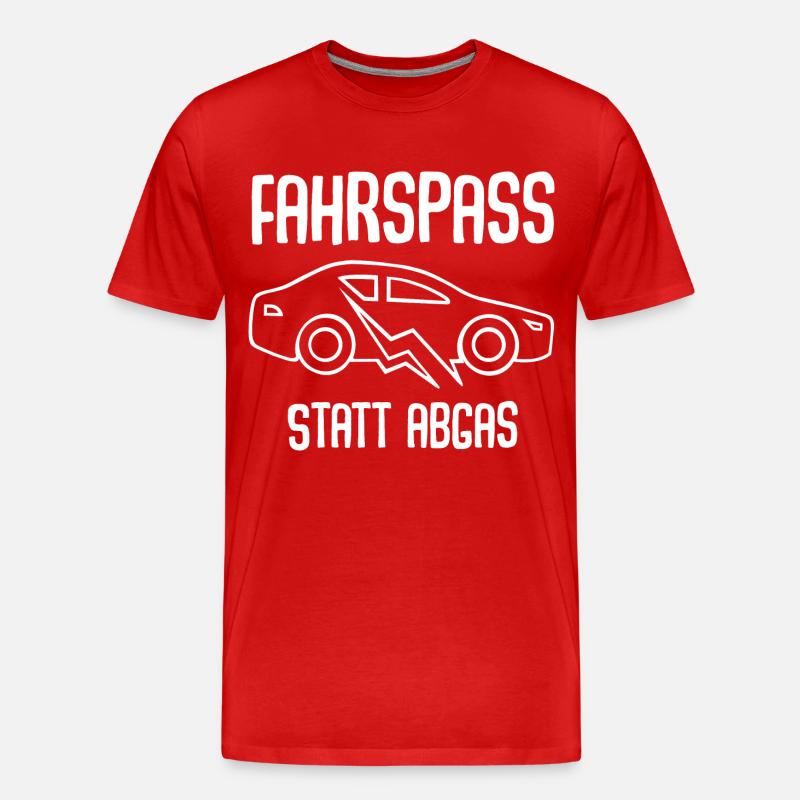 E-Auto Elektroauto - Männer Premium Bio T-Shirt - Rot