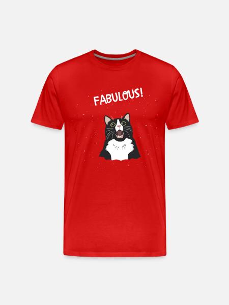 fabulous cat - Men's Premium Organic T-Shirt - red