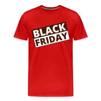 Black Friday - Men's Premium Organic T-Shirt - red - Front - Damien (186cm)