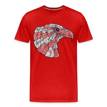 eagle head - Men's Premium Organic T-Shirt - red - Front - Damien (186cm)
