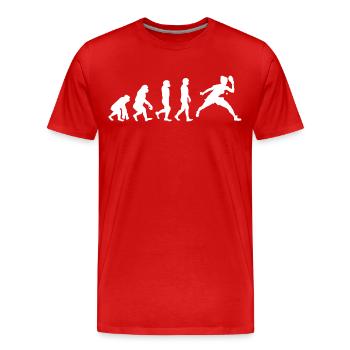 Ping Pong Table Tennis Paddle Player Evolution - T-shirt bio Premium Homme - rouge - Devant - Damien (186cm)