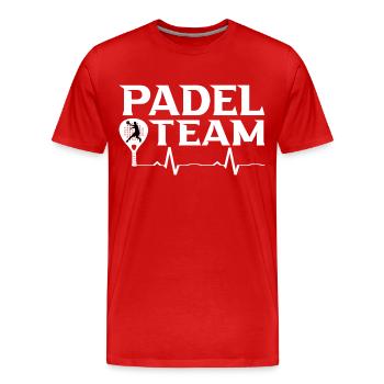 Padel - Männer Premium Bio T-Shirt - Rot - Vorne - Damien (186cm)