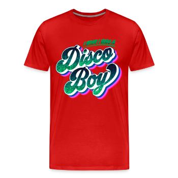 Disco Boy | Party Feiern Partyshirt - Männer Premium Bio T-Shirt - Rot - Vorne - Damien (186cm)