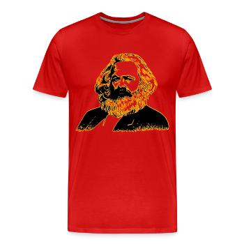 Karl Marx - Männer Premium Bio T-Shirt - Rot - Vorne - Damien (186cm)