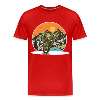 Motocross - T-shirt bio Premium Homme - rouge - Devant - Damien (186cm)
