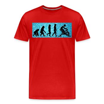 Aqua Cycling Schwimmbad Fitness Evolution - Männer Premium Bio T-Shirt - Rot - Vorne - Damien (186cm)