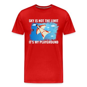 Wingsuit fliegen Base Jumping Fallschirmspringen Wingsuiting - Männer Premium Bio T-Shirt - Rot - Vorne - Damien (186cm)