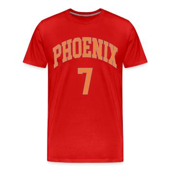 Phoenix 7 - Men's Premium Organic T-Shirt - red - Front - Damien (186cm)