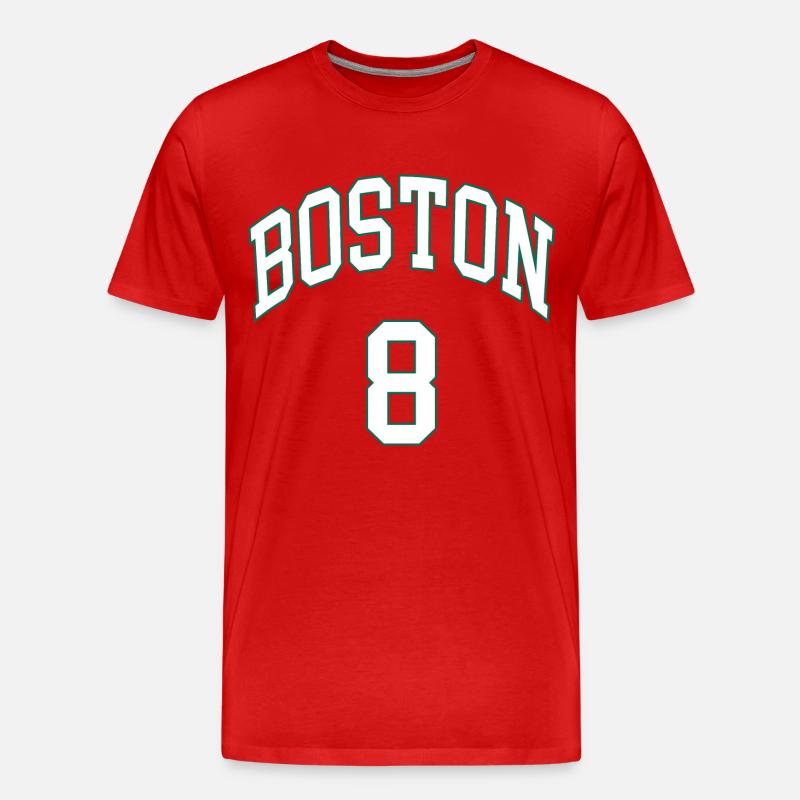 Boston 8 - Männer Premium Bio T-Shirt - Rot