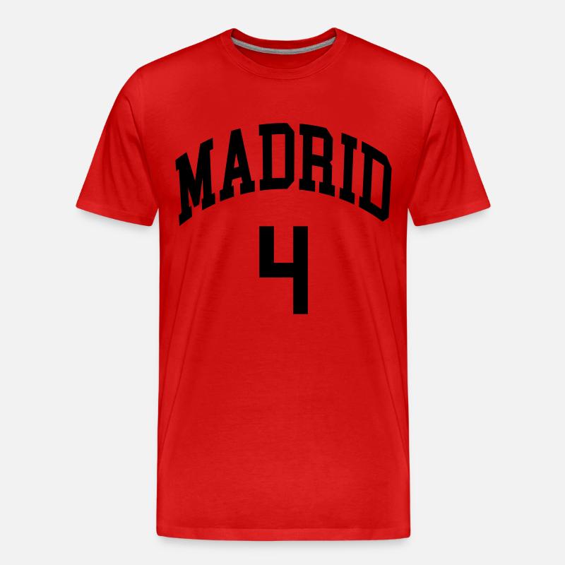 Madrid 4 - Männer Premium Bio T-Shirt - Rot