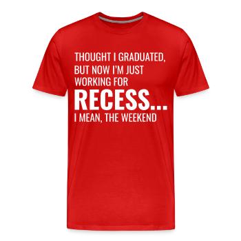 Travail Mèmes Bureau-Humour Lieu De Travail Drôle - T-shirt bio Premium Homme - rouge - Devant - Damien (186cm)