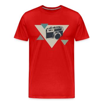 appareil photo - T-shirt bio Premium Homme - rouge - Devant - Damien (186cm)