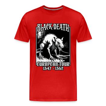 Schwarzer Tod - Männer Premium Bio T-Shirt - Rot - Vorne - Damien (186cm)