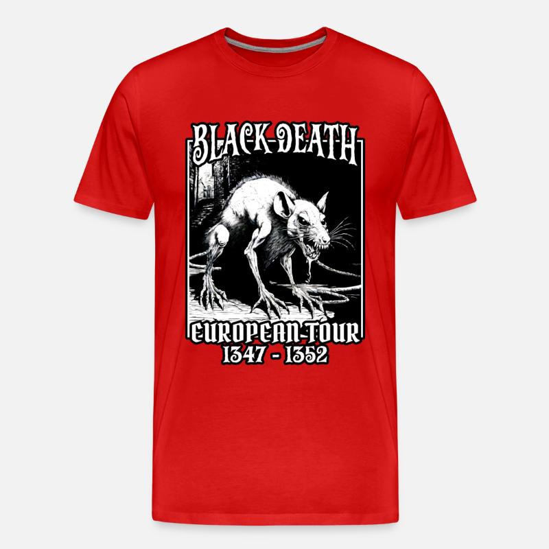 Schwarzer Tod - Männer Premium Bio T-Shirt - Rot