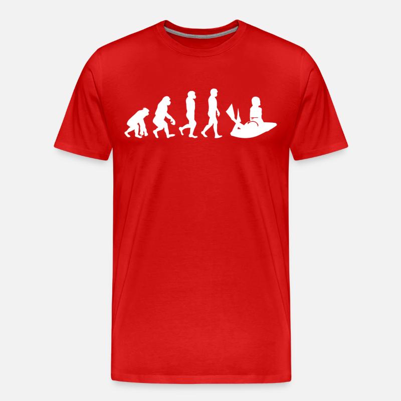 Bodyboarding Bodyboarder Surfing Evolution - Männer Premium Bio T-Shirt - Rot