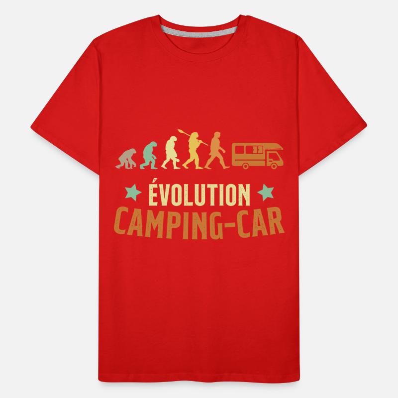Évolution Camping Car Humour Cadeau T-shirt bio Premium Homme