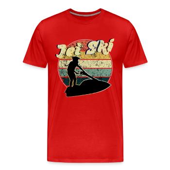 Jetski - Männer Premium Bio T-Shirt - Rot - Vorne - Damien (186cm)