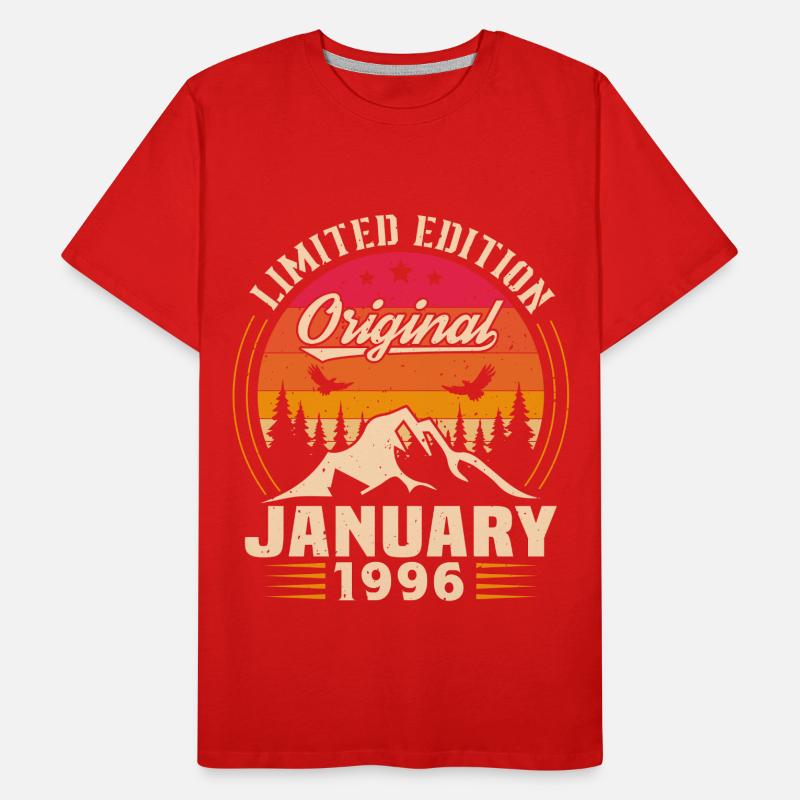 Geburtstagsgeschenk geboren im Januar 1996 Männer Premium Bio T-Shirt