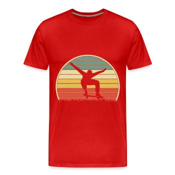 Skateboarder Skateboarder Skater Retro Skating - Männer Premium Bio T-Shirt - Rot - Vorne - Damien (186cm)