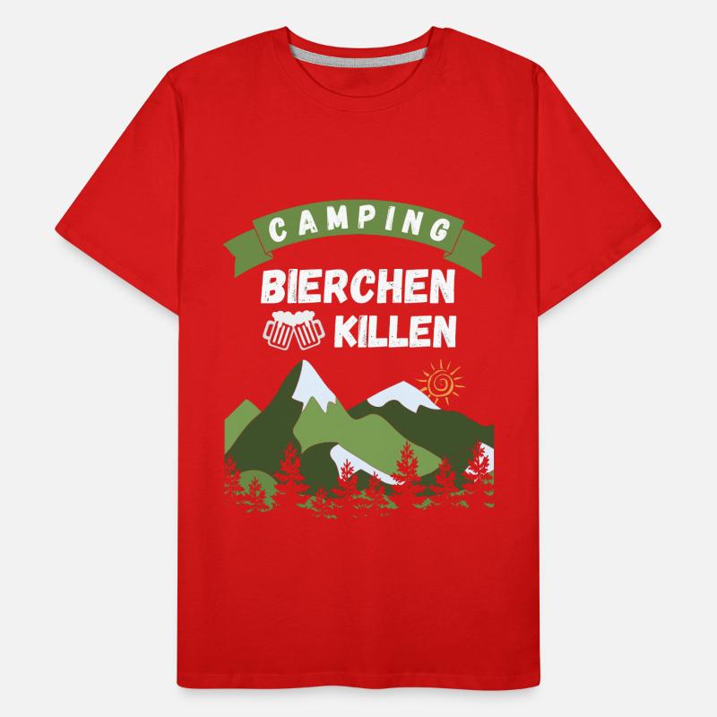 Camping Bierchen killen - Design Männer Premium Bio T-Shirt