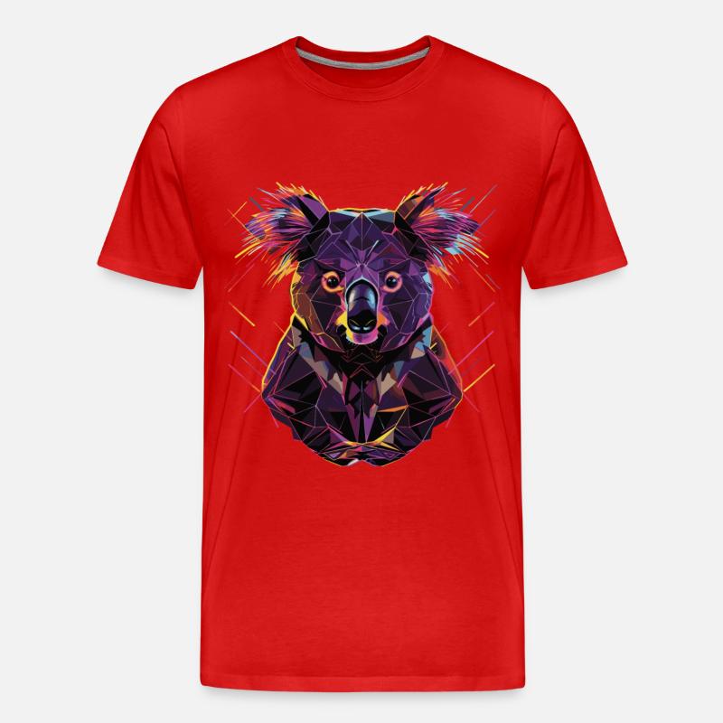 Koala - Männer Premium Bio T-Shirt - Rot