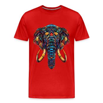 Mammouth - T-shirt bio Premium Homme - rouge - Devant - Damien (186cm)