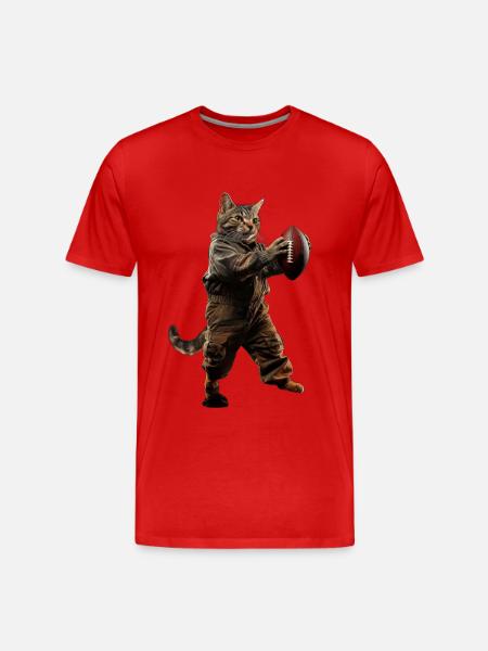 Katze - Männer Premium Bio T-Shirt - Rot