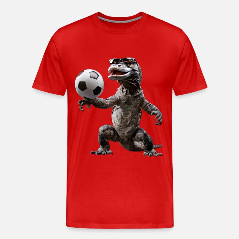 Komodowaran - Männer Premium Bio T-Shirt - Rot