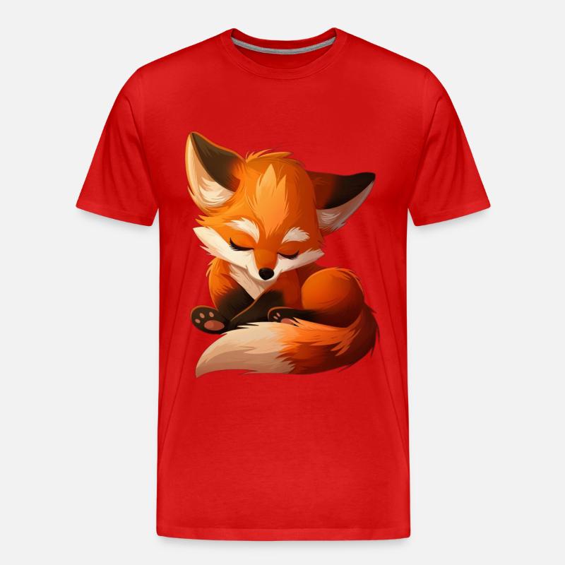 Fuchs - Männer Premium Bio T-Shirt - Rot