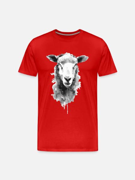Schaf - Männer Premium Bio T-Shirt - Rot