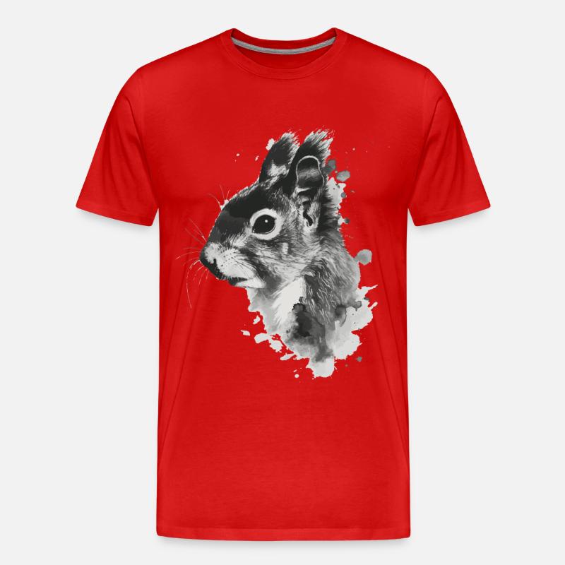 Eichhörnchen - Männer Premium Bio T-Shirt - Rot