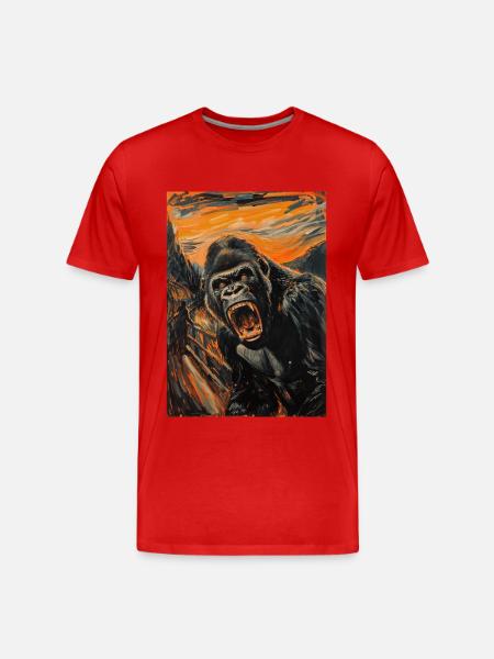Gorilla - Men's Premium Organic T-Shirt - red