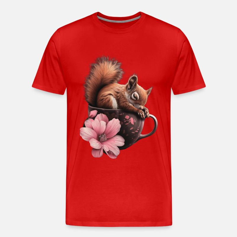 Eichhörnchen - Männer Premium Bio T-Shirt - Rot