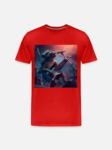 Baboon - Men's Premium Organic T-Shirt - red