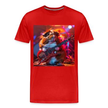 Guinea pig - Men's Premium Organic T-Shirt - red - Front - Damien (186cm)