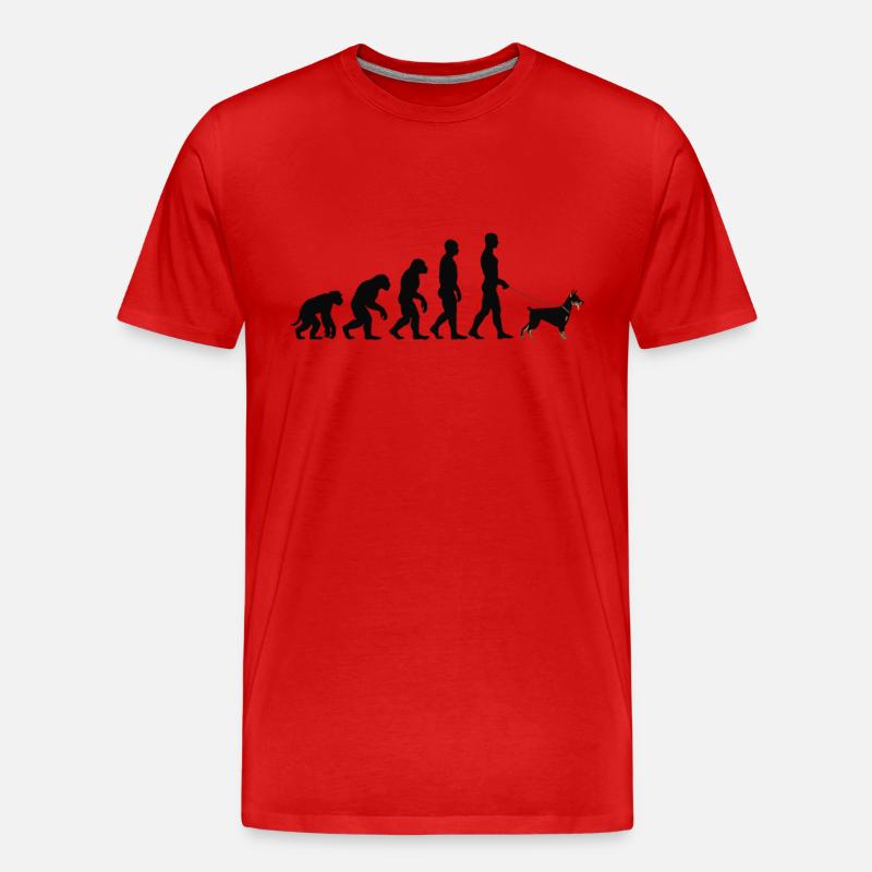 Dobermann - Männer Premium Bio T-Shirt - Rot