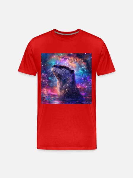 Otter - Men's Premium Organic T-Shirt - red