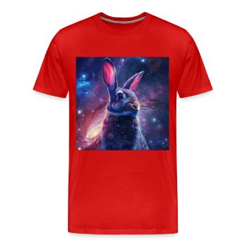 Kaninchen - Männer Premium Bio T-Shirt - Rot - Vorne - Damien (186cm)