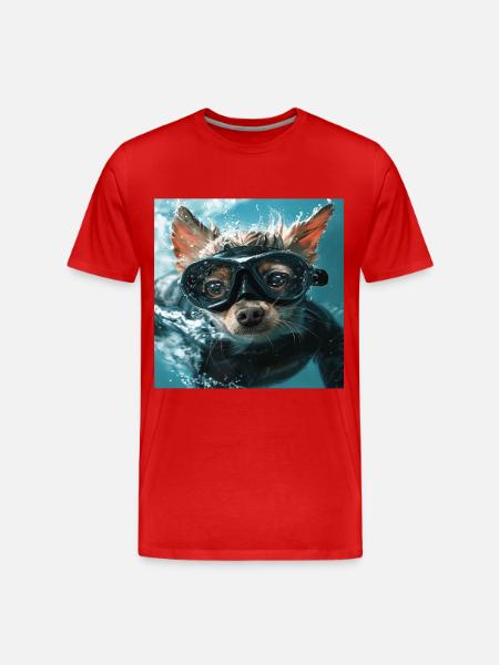 Chien - T-shirt bio Premium Homme - rouge
