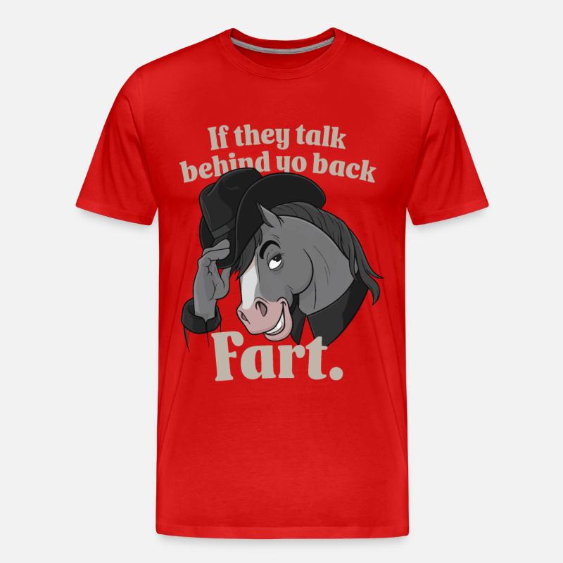 Pferd - Männer Premium Bio T-Shirt - Rot