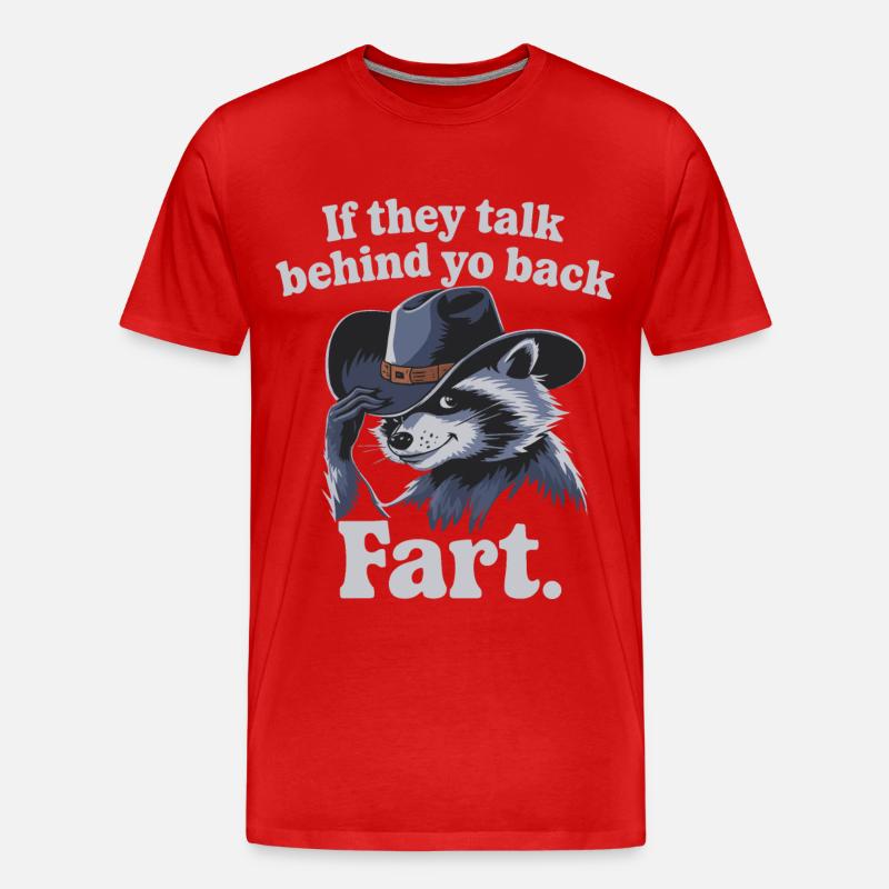Waschbär - Männer Premium Bio T-Shirt - Rot