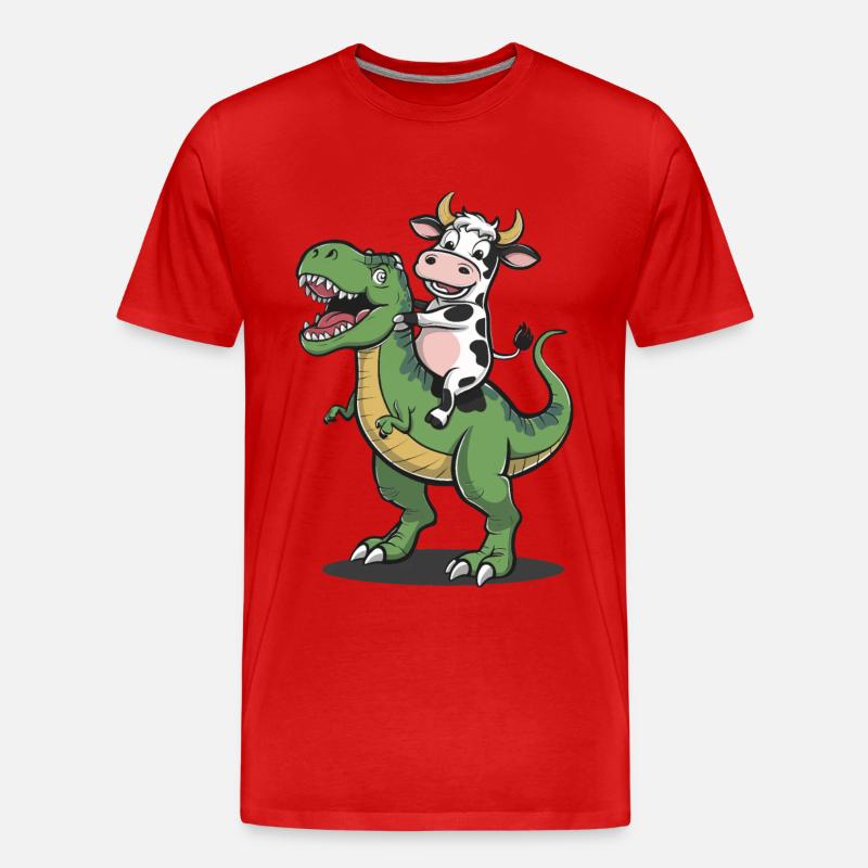 Kuh - Männer Premium Bio T-Shirt - Rot