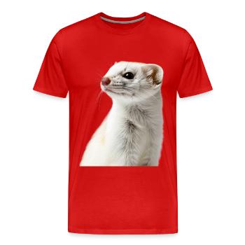 Ermine - Men's Premium Organic T-Shirt - red - Front - Damien (186cm)