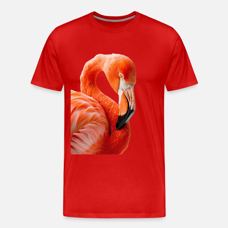 Flamingo - Männer Premium Bio T-Shirt - Rot