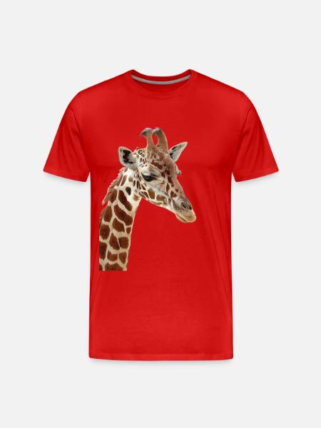 Giraffe - Men's Premium Organic T-Shirt - red