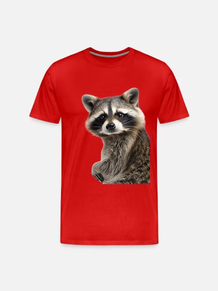 Tvättbjörn - Organic T-shirt Ekologisk premium-T-shirt herr - röd