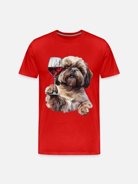 Shih Tzu - Men's Premium Organic T-Shirt - red