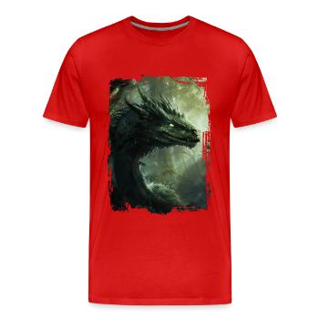 Kite - Men's Premium Organic T-Shirt - red - Front - Damien (186cm)
