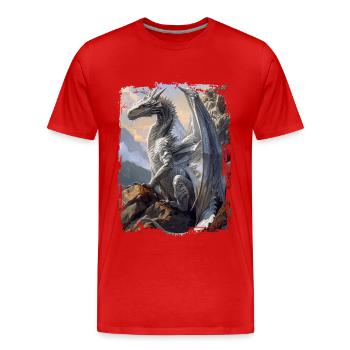 Kite - Men's Premium Organic T-Shirt - red - Front - Damien (186cm)
