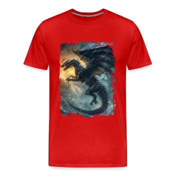 Kite - Men's Premium Organic T-Shirt - red - Front - Damien (186cm)